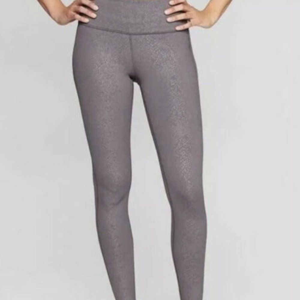Athleta Gray Serpent Salutation Leggings